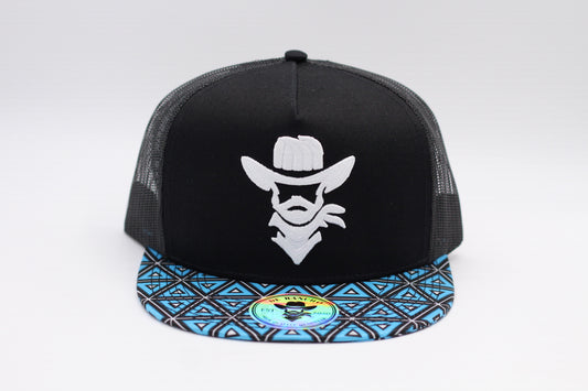De Rancho Fine Aztec Print Hat (Black/Blue)