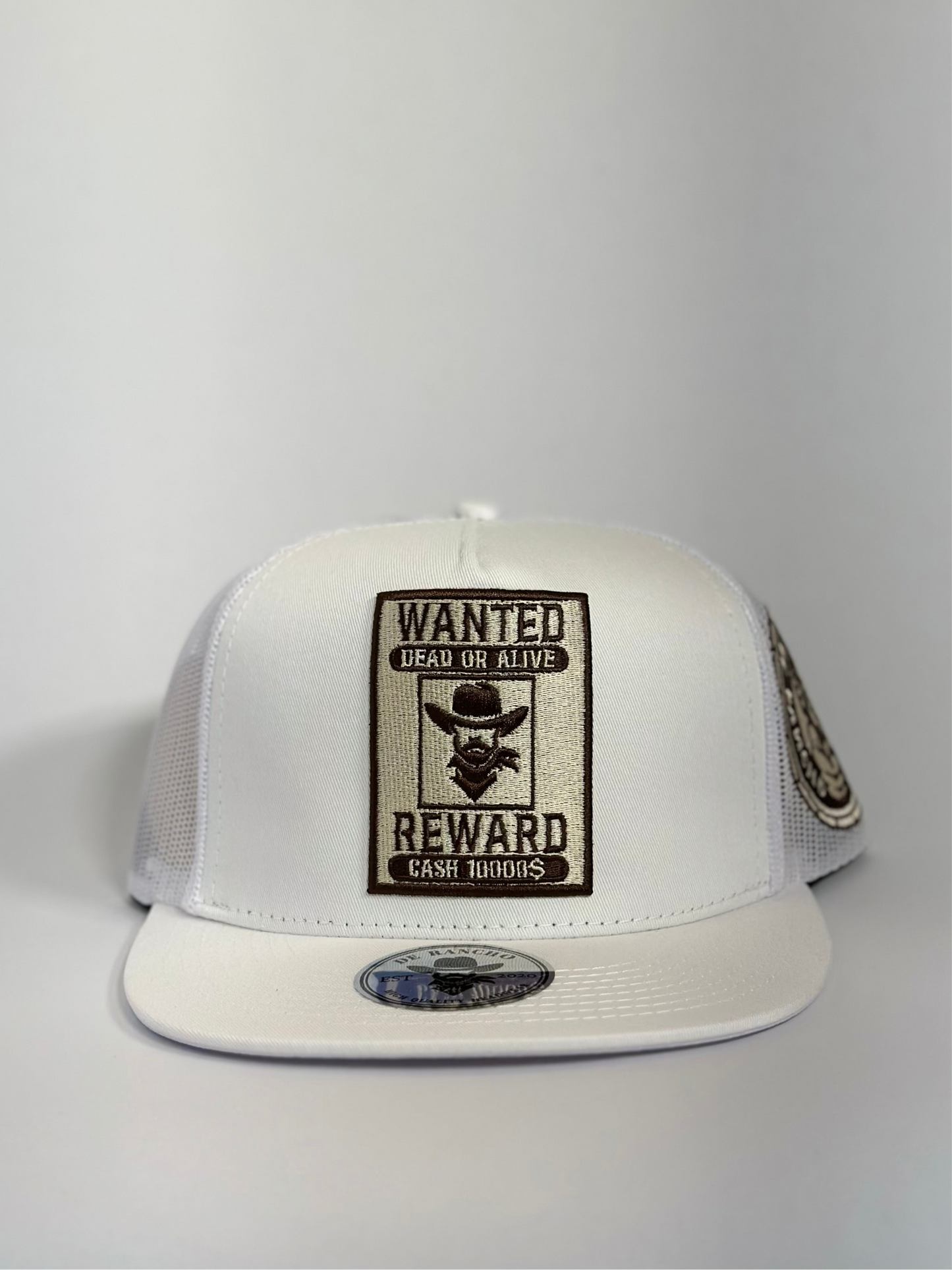 De Rancho Wanted Hat (White) DR216