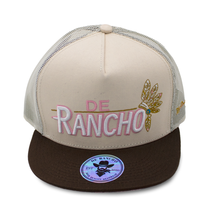 De Rancho Apache Feather Hat (Khaki)