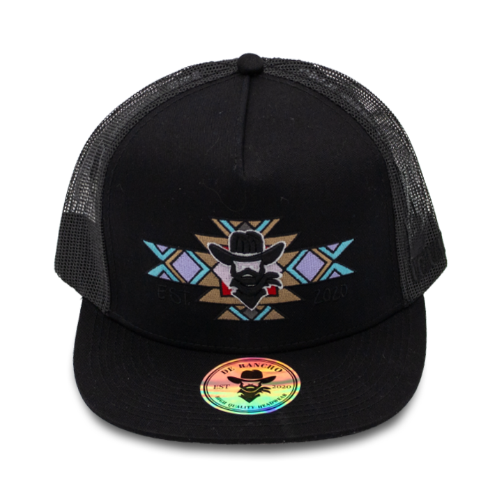 Tribal Cross Cowboy Hat (Black)