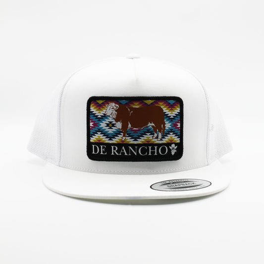 De Rancho Charolais Aztec Print White