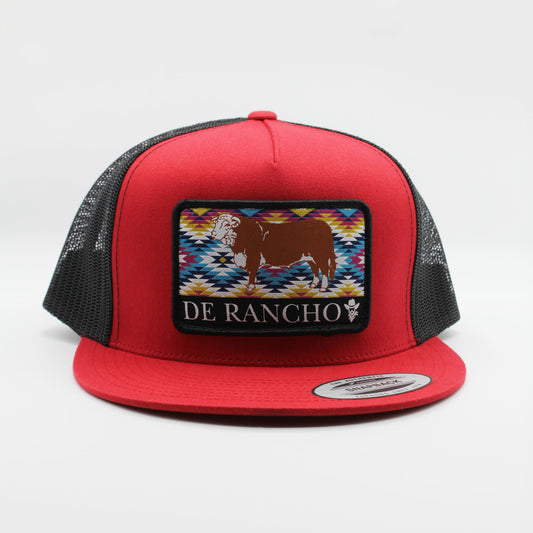 De Rancho Charolais Aztec Print Red