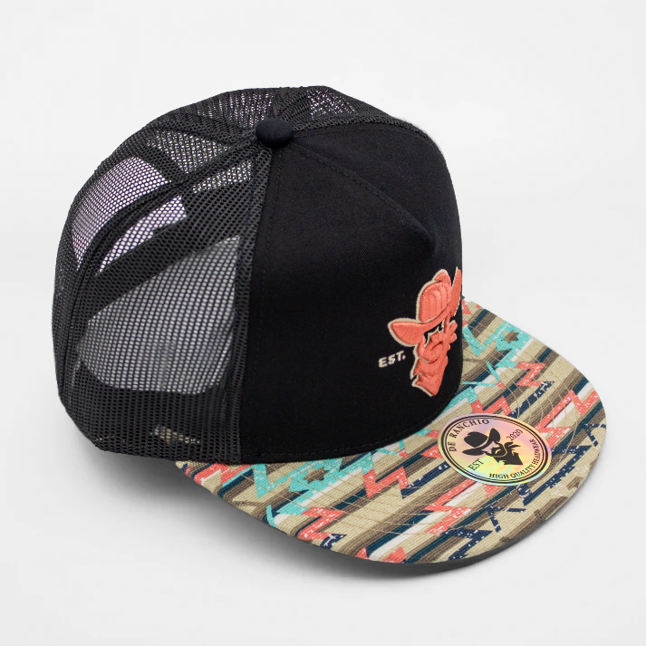 Cowboy Pink/Khaki Outline Tribal Visor (Black)