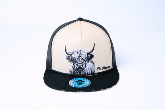 De Rancho Highland Cow #1 Hat (Cream/Black) DR175