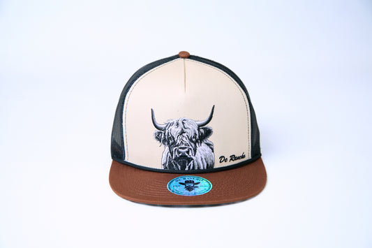 De Rancho Highland Cow #1 Hat (Cream/Brown) DR176