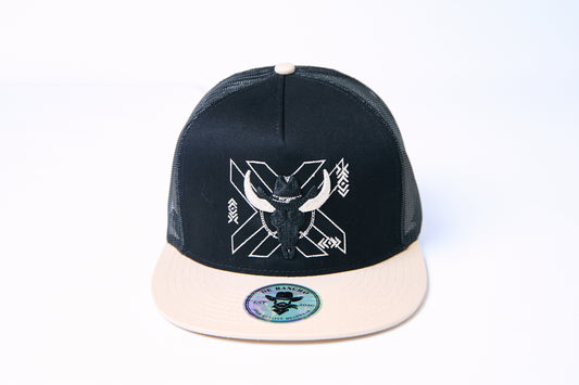 De Rancho X Skull Hat (Black/Cream) DR181