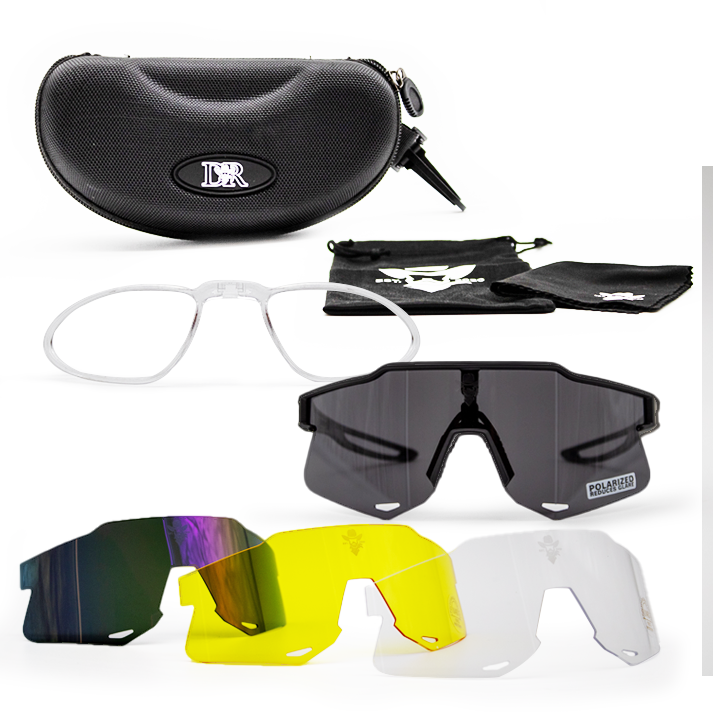 Black Frame Cycling Sunglasses